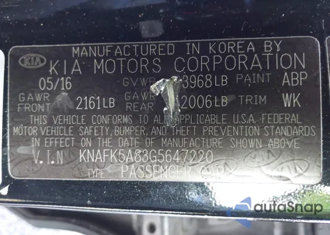 2016 Kia Forte Lx из США, поврежденный, VIN KNAFK5A83G5647220